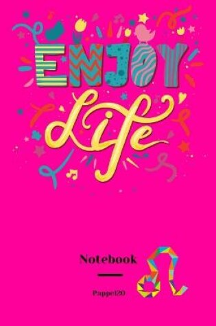 Cover of Lined Notebook Leo Sign Cover Hollywood Cerise color 160 pages 6x9-Inches