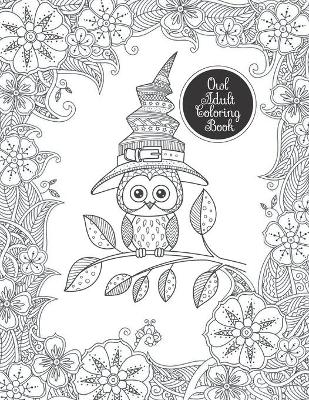 Book cover for Owl adult coloring book