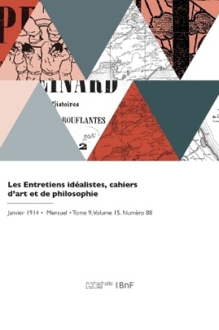 Cover of Les Entretiens Idéalistes, Cahiers d'Art Et de Philosophie