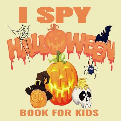 Book cover for i spy halloween book for kids