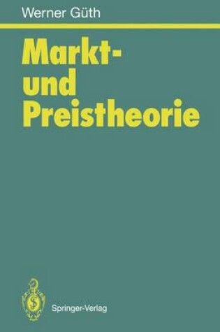 Cover of Markt- und Preistheorie