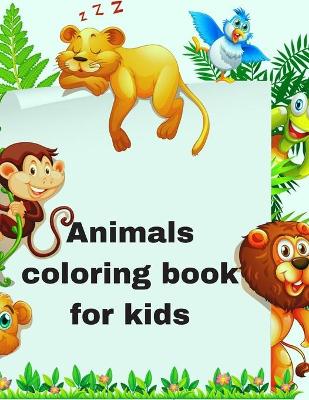 Book cover for Animal coloring book for kids