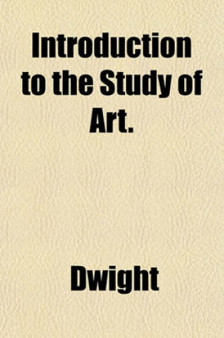 Cover of Introduction to the Study of Art.