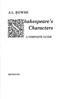 Book cover for Shakespeare's Characters