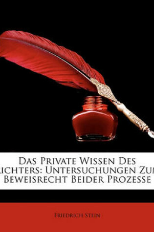 Cover of Das Private Wissen Des Richters