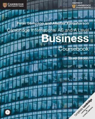 Book cover for Cambridge International AS and A Level Business Coursebook with CD-ROM