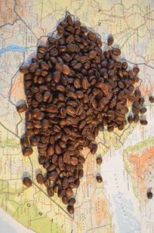 Cover of Ethiopia, Africa on the Map Marked with Coffee Beans Journal