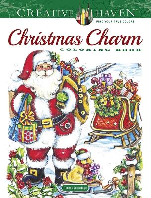 Book cover for Creative Haven Christmas Charm Coloring Book