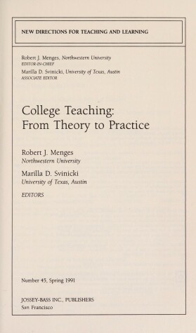 Book cover for College Teaching 45