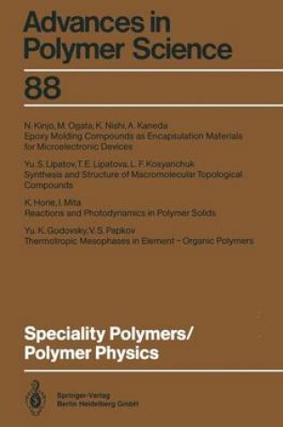 Cover of Speciality Polymers / Polymer Physics