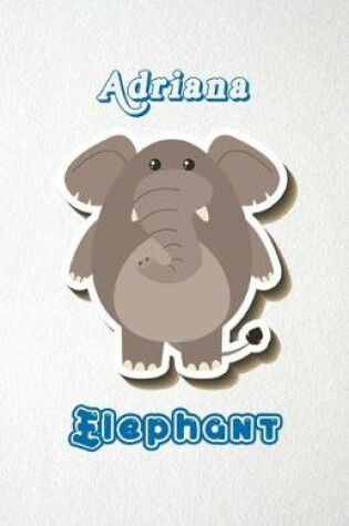 Cover of Adriana Elephant A5 Lined Notebook 110 Pages