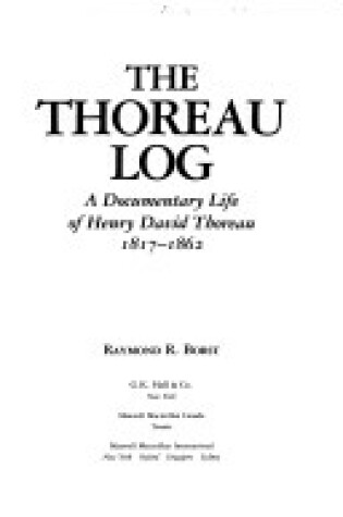 Cover of The Thoreau Log