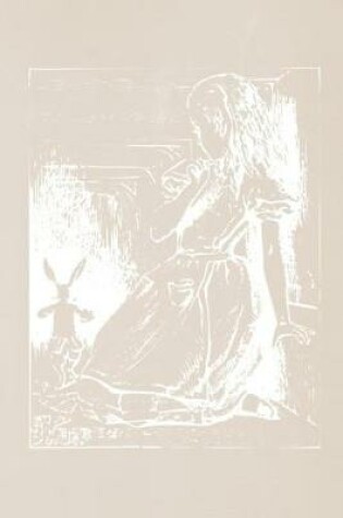 Cover of Alice in Wonderland Pastel Chalkboard Journal - Alice and The White Rabbit (Fawn)