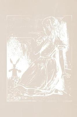 Book cover for Alice in Wonderland Pastel Chalkboard Journal - Alice and The White Rabbit (Fawn)