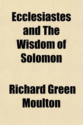 Book cover for Ecclesiastes and the Wisdom of Solomon