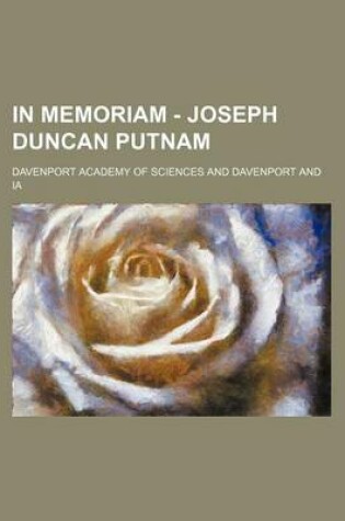 Cover of In Memoriam - Joseph Duncan Putnam