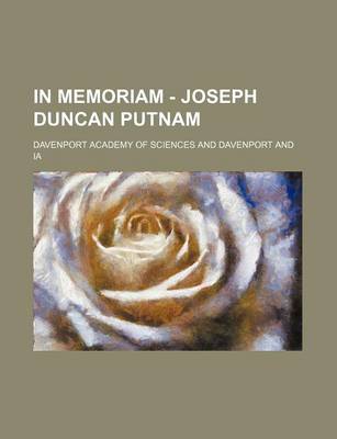 Book cover for In Memoriam - Joseph Duncan Putnam