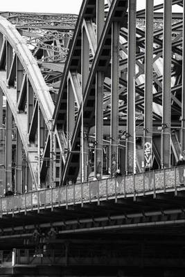 Book cover for Hohenzollern Bridge in Black and White Crossing the River Rhine, Germany