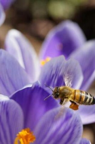 Cover of Bumblebee on a Purple Crocus Flower Garden Journal