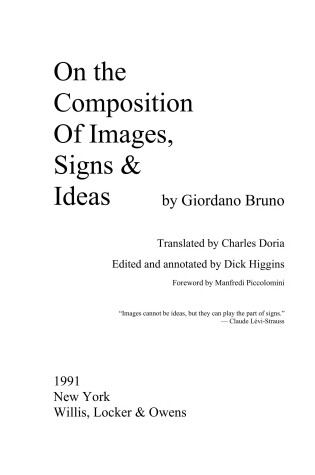 Cover of On the Composition of Images, Signs and Ideas