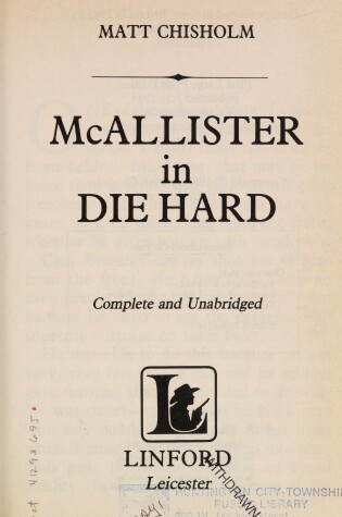 Cover of McAllister in Die Hard