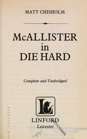 Cover of McAllister in Die Hard
