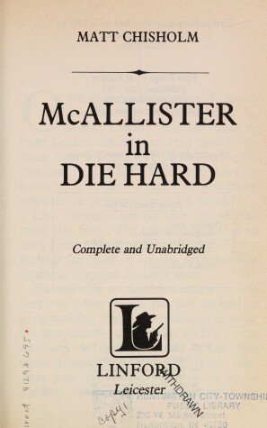 Book cover for McAllister in Die Hard