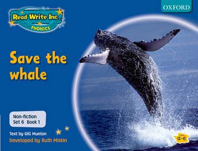 Cover of Non-fiction Set 6 (Blue): Save the whale - Book 1
