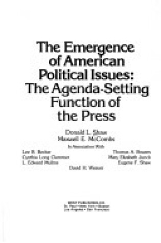 Cover of Emergence of American Political Issues