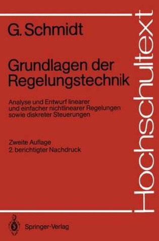 Cover of Grundlagen Der Regelungstechnik