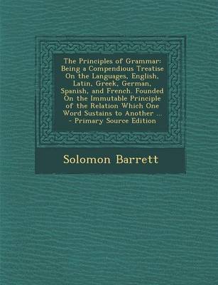 Book cover for The Principles of Grammar