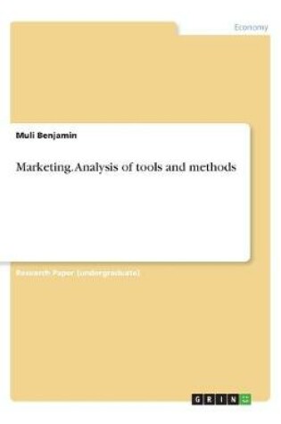 Cover of Marketing. Analysis of tools and methods