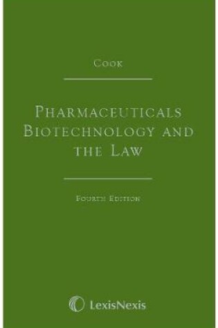 Cover of Cook: Pharmaceuticals Biotechnology and the Law