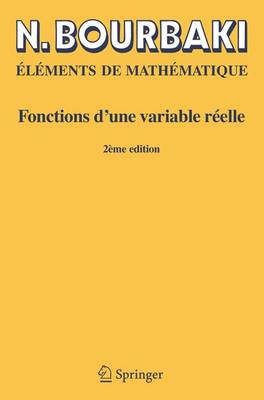 Book cover for Fonctions D'Une Variable Reelle