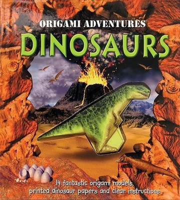 Book cover for Origami Adventures: Dinosaurs