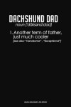Book cover for Dachshund Dad Definition