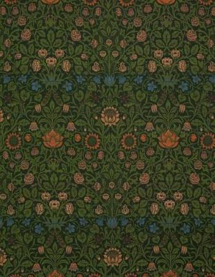 Book cover for Violet and Columbine, William Morris. Blank Journal