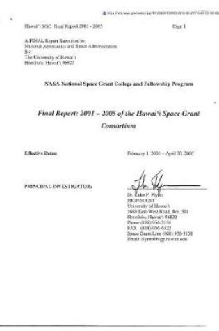 Cover of Hawaii Space Grant Consortium