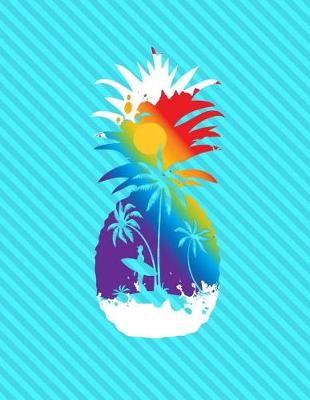 Cover of Pineapple Surf Beach Notebook - Wide Ruled