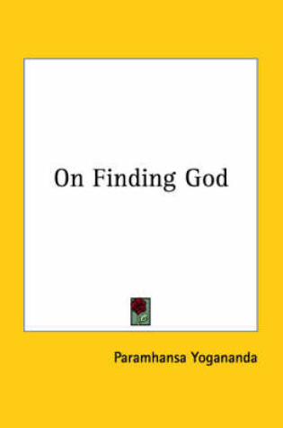 Cover of On Finding God