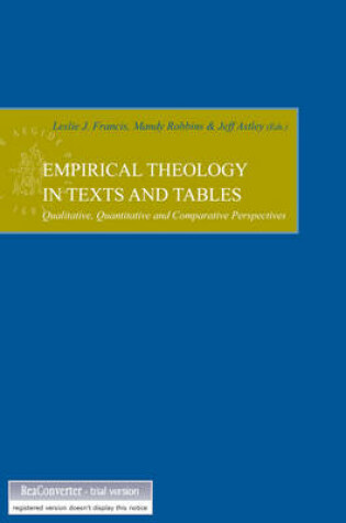 Cover of Empirical Theology in Texts and Tables