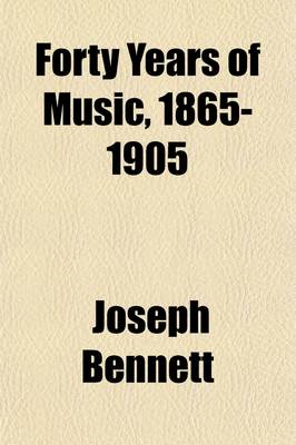 Book cover for Forty Years of Music, 1865-1905