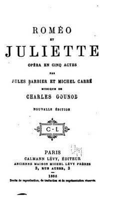Book cover for Romeo et Juliette, opera en cinq actes