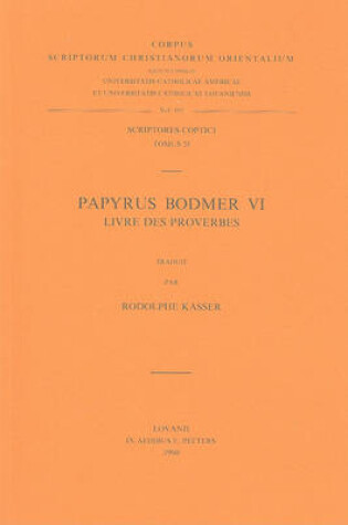 Cover of Papyrus Bodmer VI. Livre des Proverbes