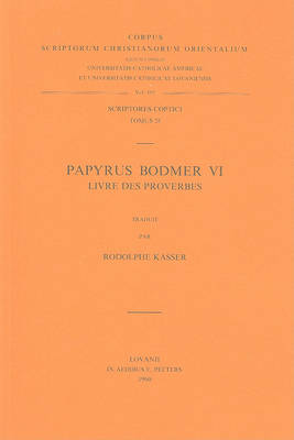 Cover of Papyrus Bodmer VI. Livre des Proverbes