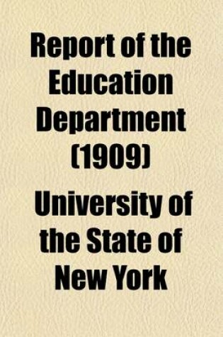 Cover of Report of the Education Department (Volume 5, PT. 2)