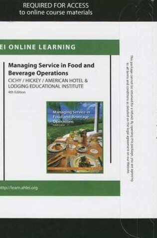 Cover of Managing Service in Food and Beverage Operations Student Access Code