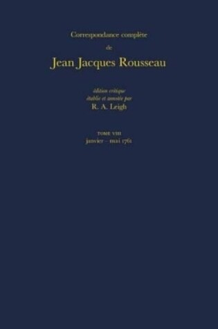 Cover of Correspondence Complete de Rousseau 8