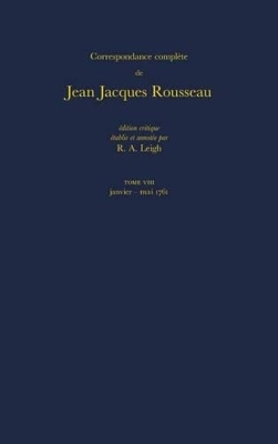 Book cover for Correspondence Complete de Rousseau 8