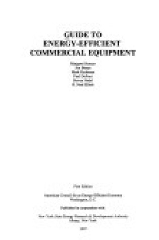 Cover of A Guide to Energy-Efficient Commercial Equipment